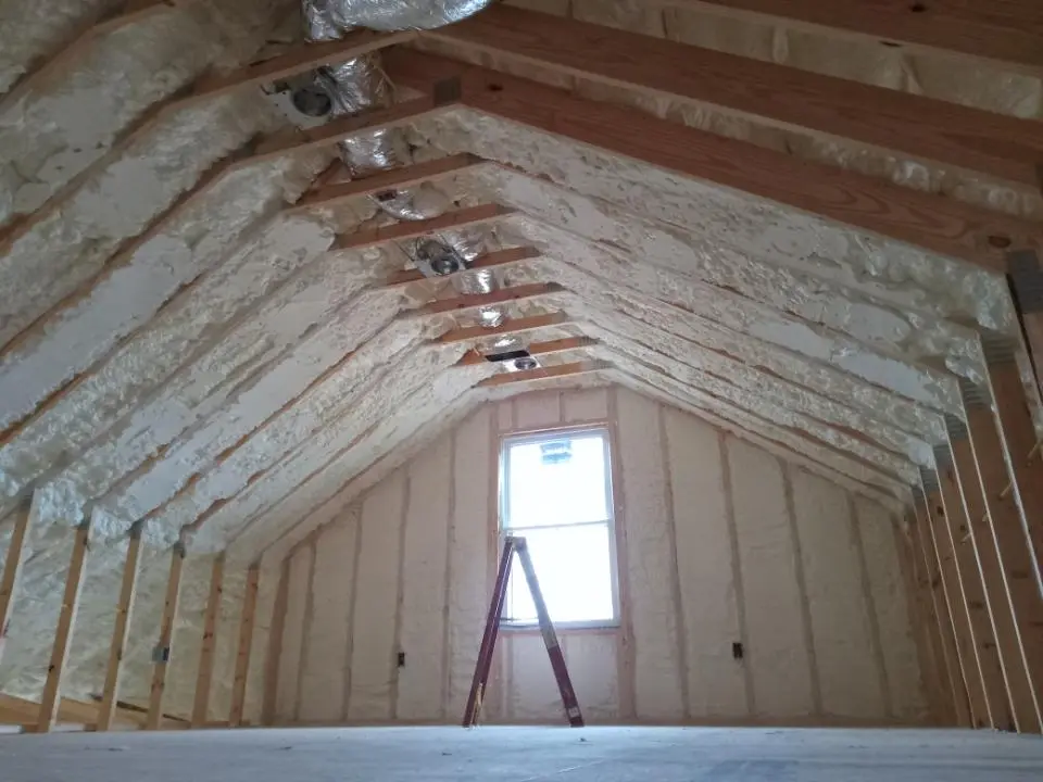 Spray foam roofing application for Crawl Space Insulation project in Martic